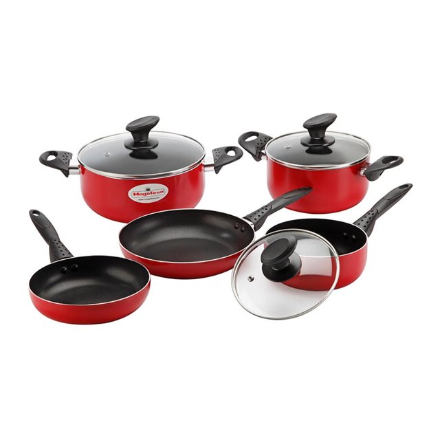 Batería de Cocina Magefesa Strain de Aluminio Antiadherente con 8 Piezas