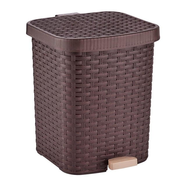 Bote de Basura Hometrends Ratán con Pedal Café
