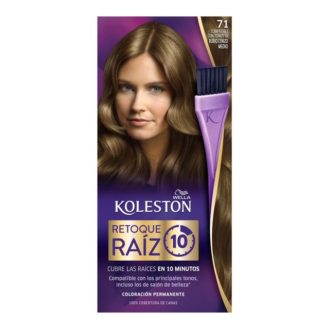 Tinte para cabello Koleston retoque raíz 71 rubio cenizo medio