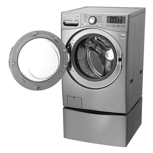 Lavasecadora LG 20 Kg Silver más Twin Wash Mini de 3.5 Kg