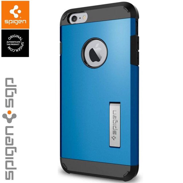 Carcasa para iPhone 6 Plus Spigen Tough Armor Negro con Azul