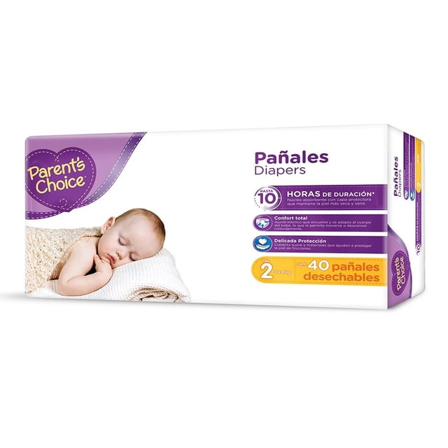 Pañales Parents Choice Etapa 2 Unisex 40  Piezas
