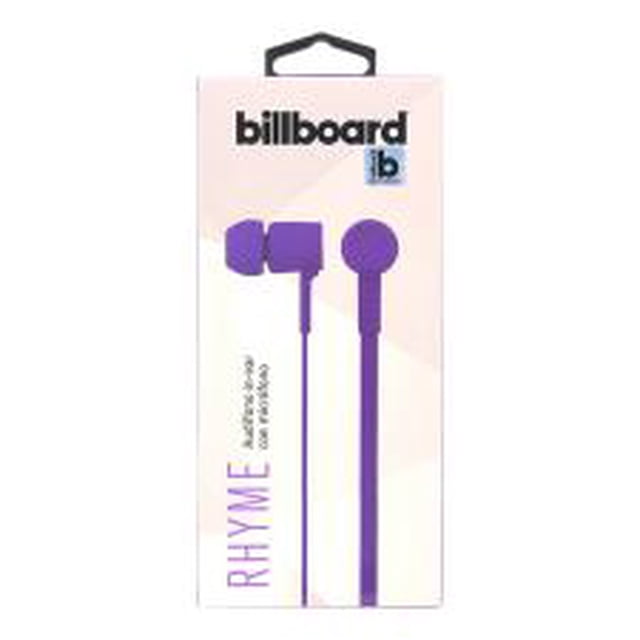 Audífonos In-Ear con micrófono Billboard Rhyme morados 1 pza