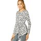 thumbnail image 3 of Tops Peplum De Otoño Con Volantes Y Estampado Floral De Manga Larga Para Mujer Blanco XS Unique Bargains Blusa, 3 of 6