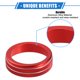 thumbnail image 3 of 2 Uds AC Climatizador Control Perilla Anillos Compatibles para Toyota, Rojo Unique Bargains interruptores de control de climatización, 3 of 8