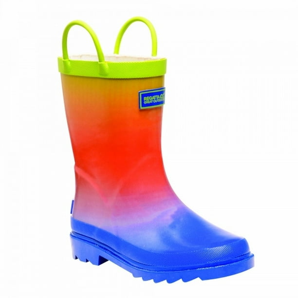Regatta Great Outdoors - Botas de agua con estampado Minnow para niños/niñas (Blue Ombre) Regatta UTRG1250_blueombre