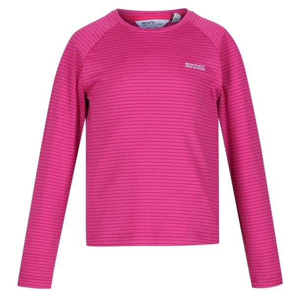 Regatta - Camiseta Samley de Manga Larga para Niños/Niñas (Fucsia) Regatta UTRG6519_fuchsia