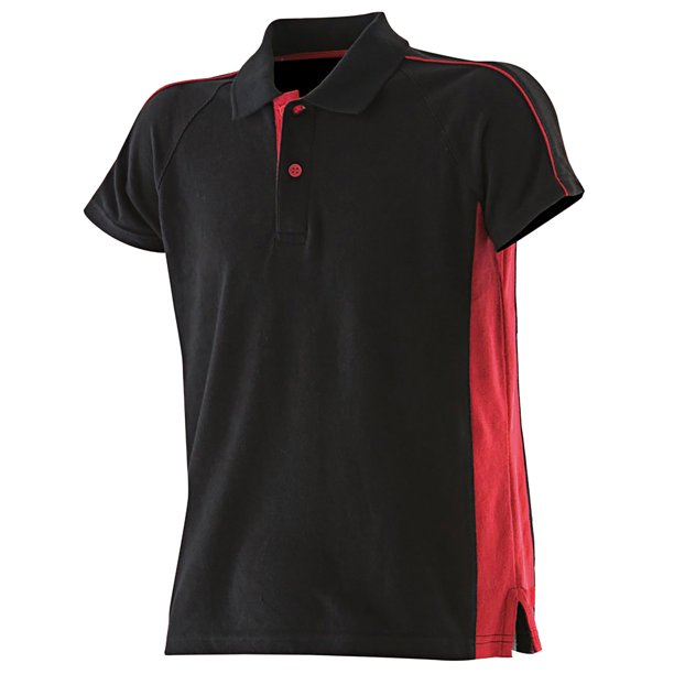 Finden & Hales- Polo de Manga Corta para Ni?os (Negro/Rojo) Finden & Hales UTRW417_blackred