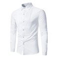 thumbnail image 1 of Lars Amadeus Camisas de vestir de fiesta de graduación con botones y manga larga para S Unique Bargains Camisas, 1 of 6