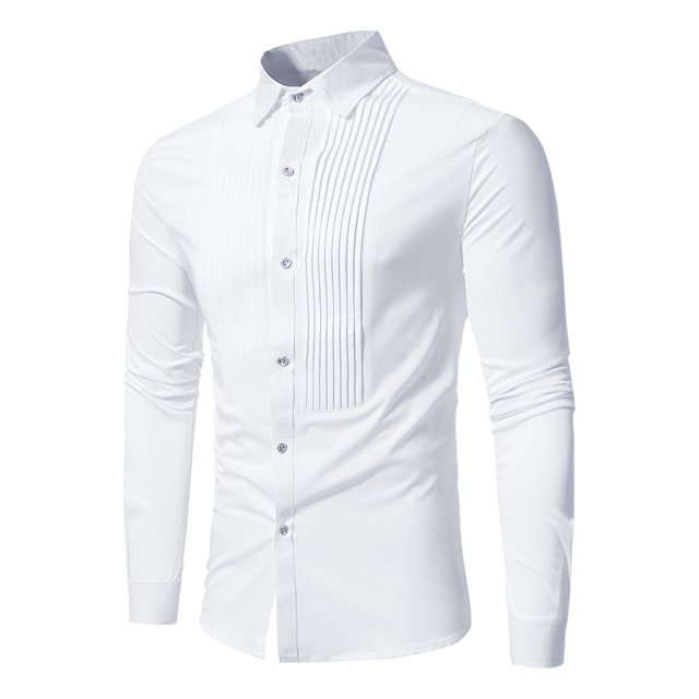 Lars Amadeus Camisas de vestir de fiesta de graduación con botones y manga larga para S Unique Bargains Camisas
