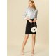 thumbnail image 3 of Allegra K Top De Cuadros Casual Camisa Con Botones Manga Larga Cuello De Corbata De Lazo Para Mujere Unique Bargains Camisa, 3 of 6