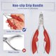 thumbnail image 4 of Ofertas únicas Cortaúñas para uñas gruesas Uña encarnada para hombres Personas mayores Cortadora de uñas encarnadas con hoja curva Rojo Unique Bargains herramientas para uñas encarnadas, 4 of 7