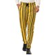 thumbnail image 1 of Lars Amadeus Pantalones a rayas de negocios para hombre Pantalones de vestir ajustados con cordón de bloque de color Amarillo L Unique Bargains Pantalones, 1 of 6
