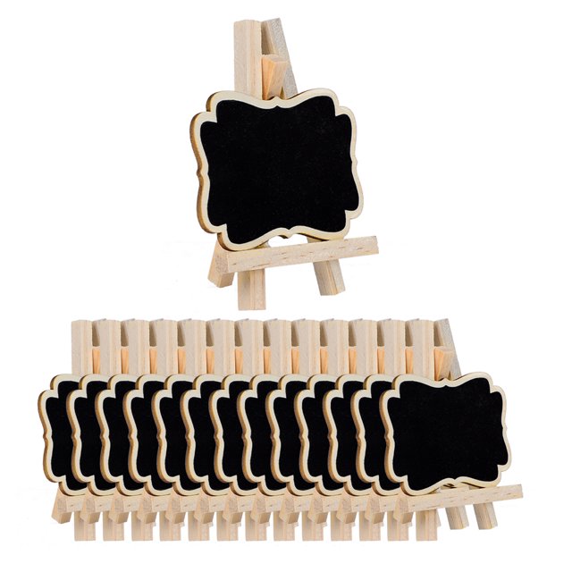 Mini Pizarras Letreros Con Caballete De Apoyo Rectángulo Pizarra Diseño Etiqueta Para Bodas Cumpleaños Mensaje 14 piezas Unique Bargains pizarras