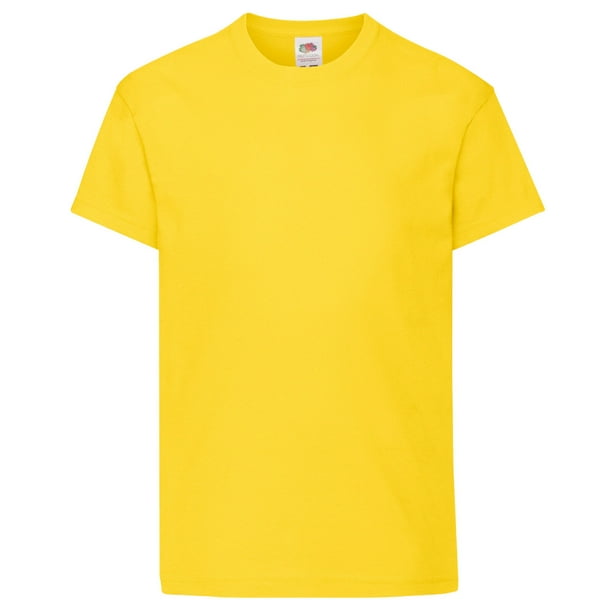 Fruit Of The Loom - Camiseta de manga corta Original de Fruit Of The Loom para niños (Amarillo) Fruit of the Loom UTRW4728_yellow