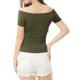 thumbnail image 2 of Disfraz De Día de San Patricio Para Mujer De Manga Corta Con Hombros Descubiertos Y Top Corto Sólido Unique Bargains Blusa, 2 of 6