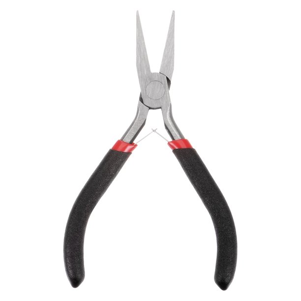 Mini Plana Punta Pinzas 4,5 Pulgadas Lisa Mordaza Precisión Cortadoras con Plástico Negro Mango para Bricolaje Artesanía Joyería Fabricación Unique Bargains alicates para hacer joyas