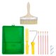 thumbnail image 1 of 10uds Pintura Rodillo Kit Juego, Pintura Suministros Herramientas, 8" Pl?stico Bandeja, 4" Pintura Rodillo, Marco, Pintura Agitar Palo, 8" Grosor Qu?mica Fibra Pintura Cepillos Unique Bargains kits de herramientas de pintura, 1 of 8