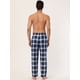 thumbnail image 5 of Pantalones de pijama a cuadros para hombre, pantalones de dormir con cordón, pantalones de pijama con bolsillos gris azul oscuro M Unique Bargains Pantalones, 5 of 6