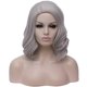 thumbnail image 1 of Humano Cabello Pelucas para Mujeres Dama 14" Plateado Tono Gris Rizado Peluca con Peluca Gorra Natural Completo Medio Ondulado Unique Bargains pelucas de reemplazo de cabello, 1 of 6
