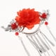 thumbnail image 4 of Pinzas para el pelo para fiesta de boda para mujer rojo Zulema Pinza de pelo de borla vintage, 4 of 8