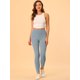 thumbnail image 2 of Allegra K Leggings De Mujer Cintura Elástica Cintura Alta Gimnasio Pantalones De Yoga Gris azul XS Unique Bargains Pantalones, 2 of 6