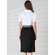thumbnail image 5 of Allegra K Falda midi cinturón de color contraste de oficina de trabajo de cintura alta para mujer Ne Unique Bargains Falda, 5 of 6