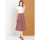 thumbnail image 2 of Faldas vintage para mujer Falda midi fluida floral con cintura elástica y línea A Rubor rojo XL Unique Bargains Falda, 2 of 7
