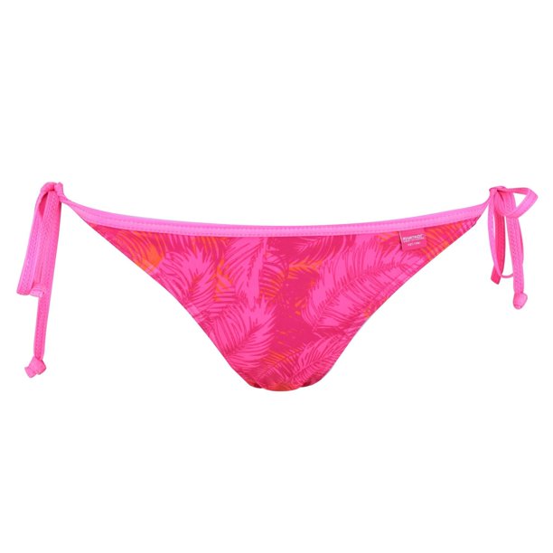 Regatta - Braga de Bikini Aceana Estampado de Palmeras para Mujer (Rosa Fusión) Regatta UTRG7395_pinkfusion