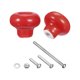 thumbnail image 1 of Cer?mica Caj?n Perillas, 6uds Redonda Forma Tiradores 32mm/1,26" Di?metro Perillas para Aparadores, Alacena, Armario, con Tornillos Tuercas, Rojo Unique Bargains perillas para gabinetes y muebles, 1 of 6