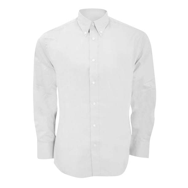 Kustom Kit - Camisa ajustada de manga larga Modelo Oxford Premium - Trabajo/Boda/Fiesta (Blanco) Kustom Kit UTBC1444_white