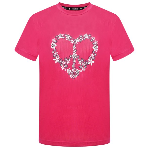 Dare 2B - Camiseta Diseño Impreso Go Beyond para Niños/Niñas (Rosa Duquesa) Dare 2B UTRG5023_duchesspink