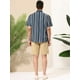 thumbnail image 5 of Lars Amadeus Camisa hawaiana de verano para hombre, manga corta, con botones, a rayas Azul negro XXL Unique Bargains Camisa, 5 of 6