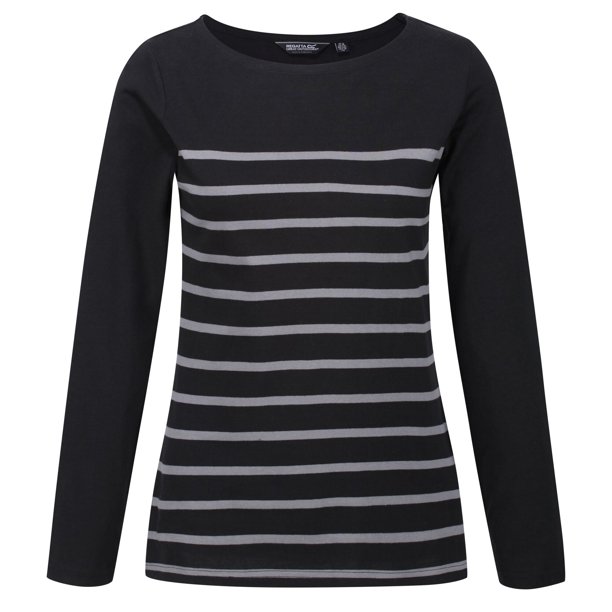 Regatta - Camiseta Ferelith de Manga Larga para Mujer (Negro) Regatta UTRG5216_black