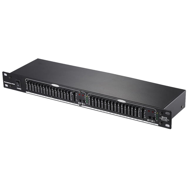Ecualizador EQ-215 Dual Channel 15-Band Ecualizador 1U Rack Mount Meterk Ecualizador
