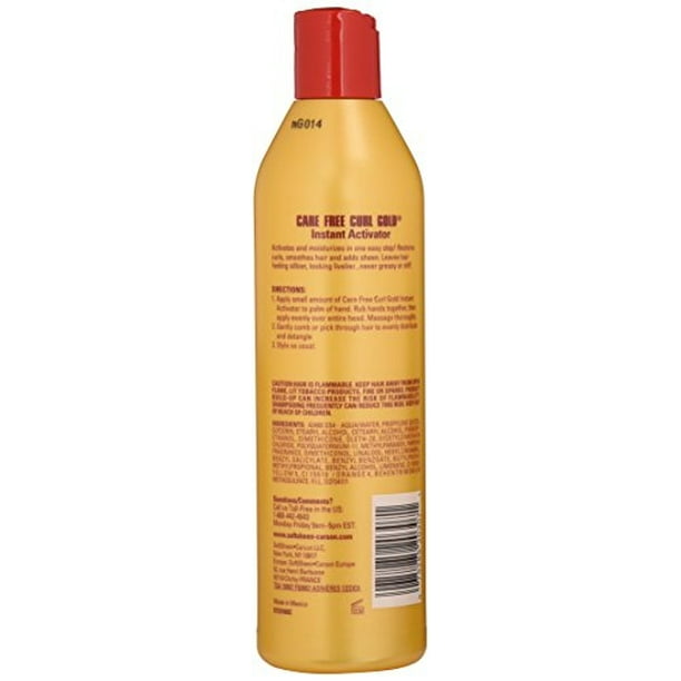 SoftSheen-Carson Care Free Curl Gold Instant Activator, para cabello natural y rizado, suaviza e hidrata, hidrata el cabello y es ideal para peinar fácilmente, 16 fl oz Soft-Sheen Carson Soft-Sheen Carson