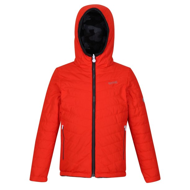 Regatta - Chaqueta Aislante Spyra II Camuflaje para Niños/Niñas (Naranja Cajún, Ceniza) Regatta UTRG6164_cajunorangeash