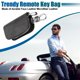 thumbnail image 2 of Funda universal duradera para llave de coche con cremallera y llavero de piel sintética, color negro Unique Bargains llaveros, 2 of 7