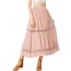 thumbnail image 1 of Falda Maxi Con Encaje Y Cintura Elástica Vintage Swing A-Line Para Mujer Rosa L Unique Bargains Falda, 1 of 6