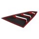 thumbnail image 5 of 1 Par Coche Trasero Lateral Ventana Persianas Cubierta Brillo Negro Rojo Línea Unique Bargains persianas para ventanas de automóviles, 5 of 7