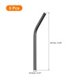 thumbnail image 2 of 6uds Reutilizables Metal Pajillas, 9.5" Inoxidable Acero Beber Pajilla para Malteada, Burbuja T?, Fr?o Bebida (0,5" Ancho, Doblado, Negro) Unique Bargains Pajita, 2 of 7