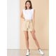 thumbnail image 3 of Allegra K Pantalones Cortos Tipo Cargo Retro Con Volantes Cintura Alta De Lazo Para Mujer Beige XL Unique Bargains Pantalones, 3 of 6