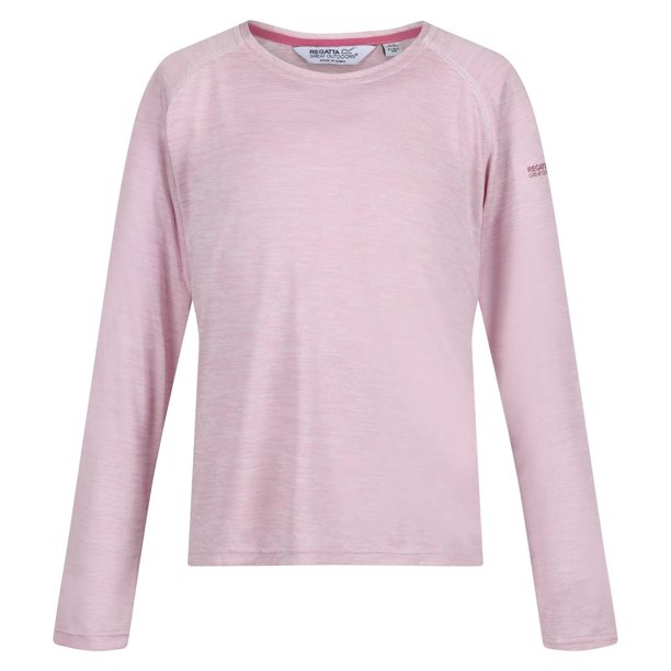 Regatta - Camiseta Burlow de Jaspeada de Manga Larga para Niños/Niñas (Violeta) Regatta UTRG8233_violet