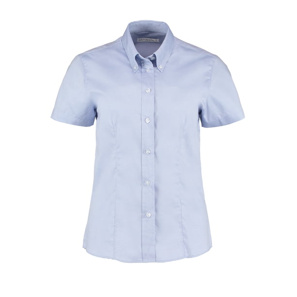 Kustom Kit- Camisa Oxford de manga corta de empresa para mujer (Azul Claro) Kustom Kit UTBC621_lightblue