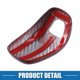 thumbnail image 5 of Marchas Cambio Palanca Cubierta para Porsche Panamera Carbono Fibra Patrón Rojo Unique Bargains perillas de cambio de marchas automotrices, 5 of 6