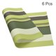 thumbnail image 3 of Individuales Manteles 450x300mm 6uds PVC Mesa Lavable Tejido Individual Mantel, Raya Verde Unique Bargains manteles individuales, 3 of 5