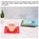 thumbnail image 5 of Silicona Salvamanteles Esteras 2uds, Cuadrado Puntos Caliente Sartenes Almohadillas Caliente Olla Soporte, Calor Resistente Plato Estera para Cocina Mesa - Naranja, Profundo Gris Unique Bargains Trébedes, 5 of 5