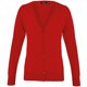 thumbnail image 1 of Premier - Chaqueta de punto con cuello en V abotonada para mujer (Rojo) Premier UTRW1133_red, 1 of 1