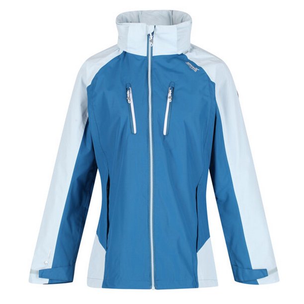 Regatta - Chaqueta Impermeable Calderdale IV para Mujer (Azul Zafiro, Azul Hielo) Regatta UTRG5841_sapphireblueiceblue