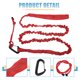 thumbnail image 4 of 1 Juego Remolque Cuerda Bicicleta Tracción Cuerda con Seguridad Gancho 1.8m Rojo Unique Bargains amarres para deportes motorizados, 4 of 7